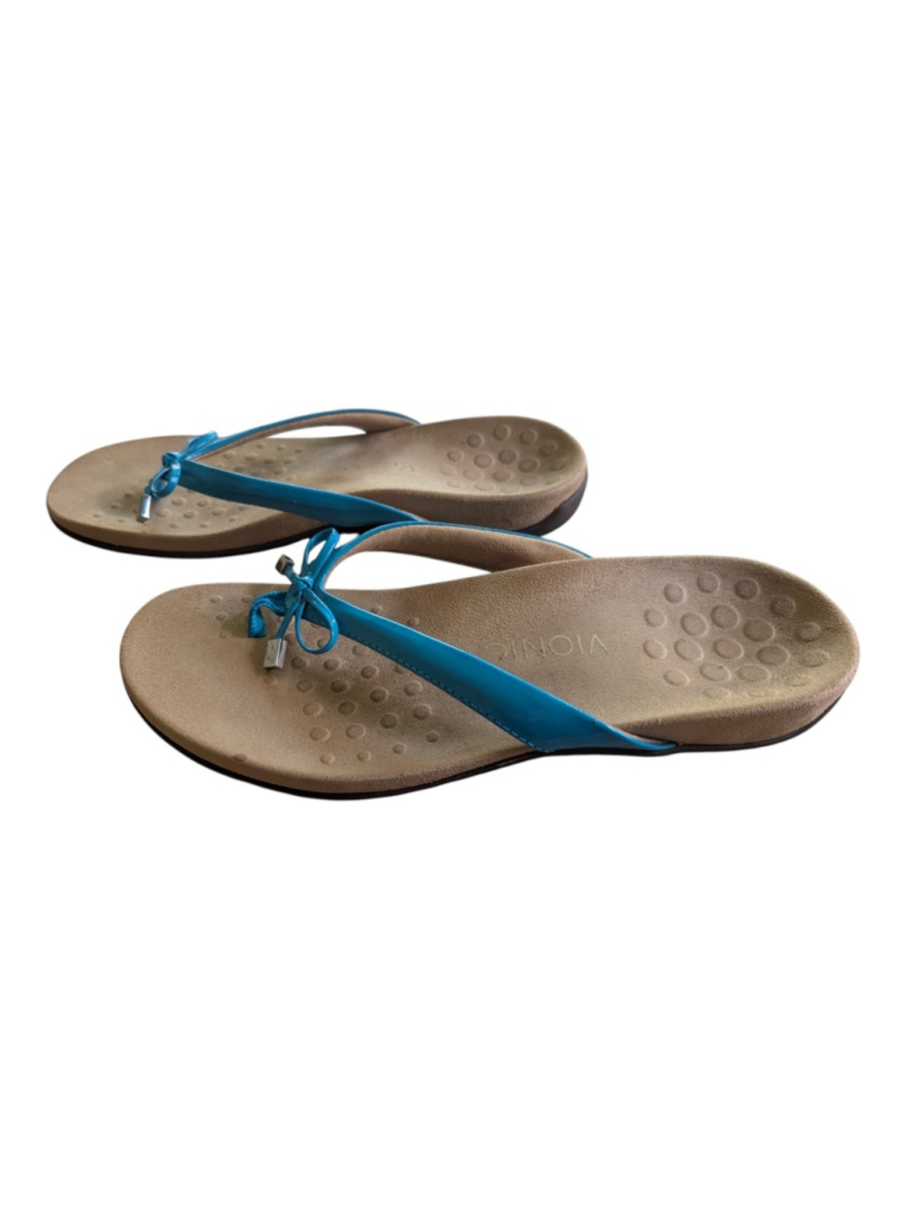 Vionic Bella Women's Teal Bow Thong Sandals Size 9 Comfort - Picture 2 of 6